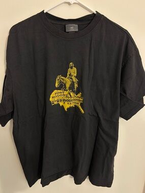 H&M Black T-Shirt with Yellow Center Graphic